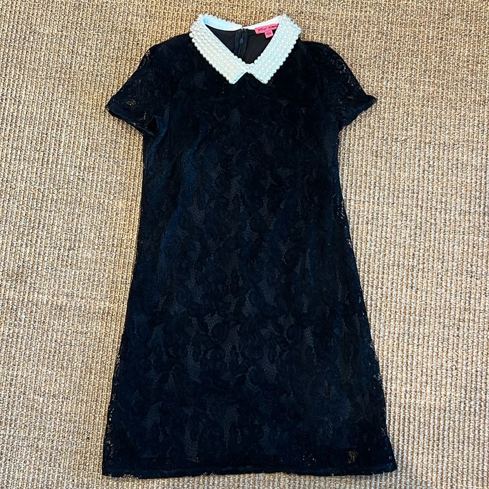 Betsey Johnson Black Velvet Dress